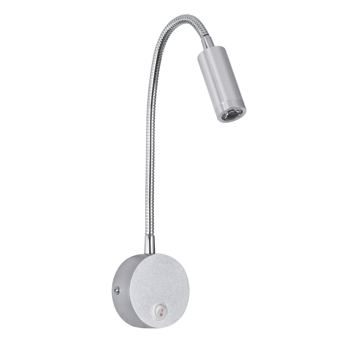 GLOBOSTAR® GOOSE 60879 Μοντέρνο Φωτιστικό Τοίχου - Απλίκα Ξενοδοχείου Reading Light LED 3W 300lm 36° AC 220-240V IP20 Φυσικό Λευκό 4500K - CREE XPE Chip & TÜV SÜD Driver - Σατινέ Νίκελ Βούρτσας - Μ6.5 x Π15 x Υ24.5cm - 3 Χρόνια Εγγύηση - Image 2