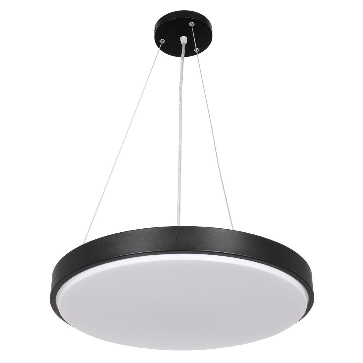 GLOBOSTAR® CASPER 61019 Μοντέρνο Κρεμαστό Φωτιστικό Οροφής LED 76W 8372lm 120° AC 220-240V IP20 Ρυθμιζόμενο Λευκό CCT με Χειριστήριο από 2700K έως 6000K Dimmable - Lumileds SMD Chip - Μαυρό Ματ - Μ45 x Π45 x Υ5.5cm - 3 Χρόνια Εγγύηση - Image 2