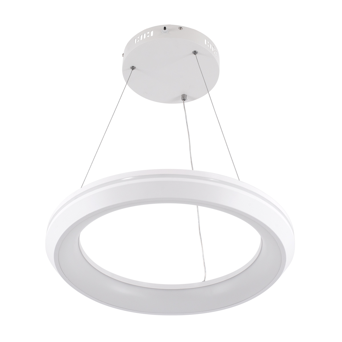 GLOBOSTAR® MELINA 61044 Μοντέρνο Κρεμαστό Φωτιστικό Οροφής LED 55W 6376lm 120° AC 220-240V IP20 Ρυθμιζόμενο Λευκό CCT με Χειριστήριο από 2700K έως 6000K Dimmable - Lumileds SMD Chip - Λευκό Ματ - Μ48 x Π48 x Υ6.5cm - 3 Χρόνια Εγγύηση - Image 2