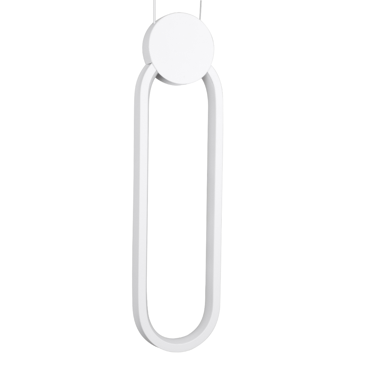 GLOBOSTAR® ILDI 61089 Μοντέρνο Κρεμαστό Φωτιστικό Οροφής LED 12W 1440lm 300° AC 220-240V IP20 Ρυθμιζόμενο Λευκό CCT με On/Off 2700K/4500K/6000K - Lumileds SMD Chip - Λευκό Ματ - Μ10 x Π2.3 x Υ38cm - 3 Χρόνια Εγγύηση - Image 2