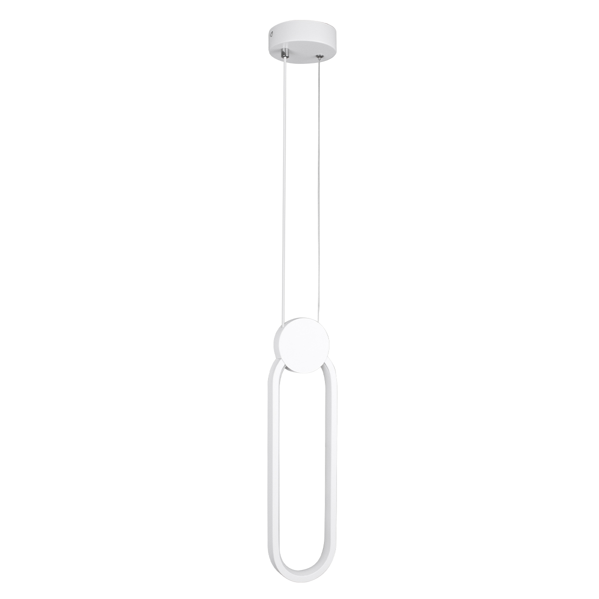 GLOBOSTAR® ILDI 61089 Μοντέρνο Κρεμαστό Φωτιστικό Οροφής LED 12W 1440lm 300° AC 220-240V IP20 Ρυθμιζόμενο Λευκό CCT με On/Off 2700K/4500K/6000K - Lumileds SMD Chip - Λευκό Ματ - Μ10 x Π2.3 x Υ38cm - 3 Χρόνια Εγγύηση - Image 3