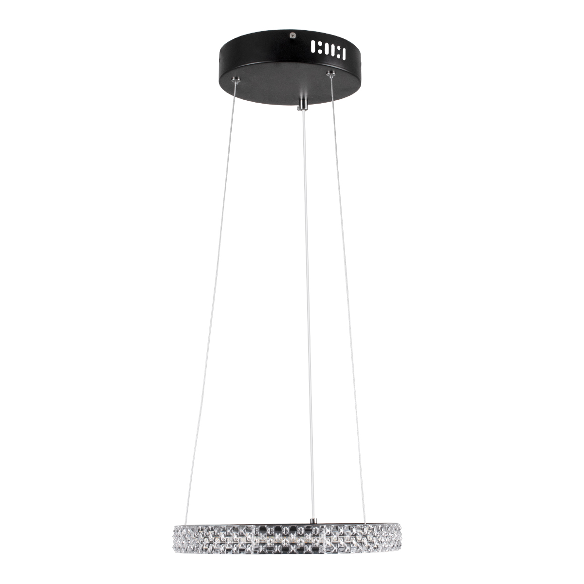 GLOBOSTAR® DIAMOND 61126 Μοντέρνο Κρεμαστό Φωτιστικό Οροφής LED 20W 2356lm 360° AC 220-240V IP20 Ρυθμιζόμενο Λευκό CCT με Χειριστήριο από 2700K έως 6000K Dimmable - Lumileds SMD Chip - Μαύρο Ματ - Μ25 x Π25 x Υ3cm - 3 Χρόνια Εγγύηση - Image 3