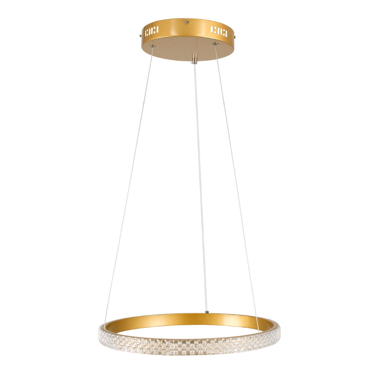 GLOBOSTAR® DIAMOND 61129 Μοντέρνο Κρεμαστό Φωτιστικό Οροφής LED 30W 3513lm 360° AC 220-240V IP20 Ρυθμιζόμενο Λευκό CCT με Χειριστήριο από 2700K έως 6000K Dimmable - Lumileds SMD Chip - Χρυσό Βούρτσας - Μ40 x Π40 x Υ3cm - 3 Χρόνια Εγγύηση - Image 4