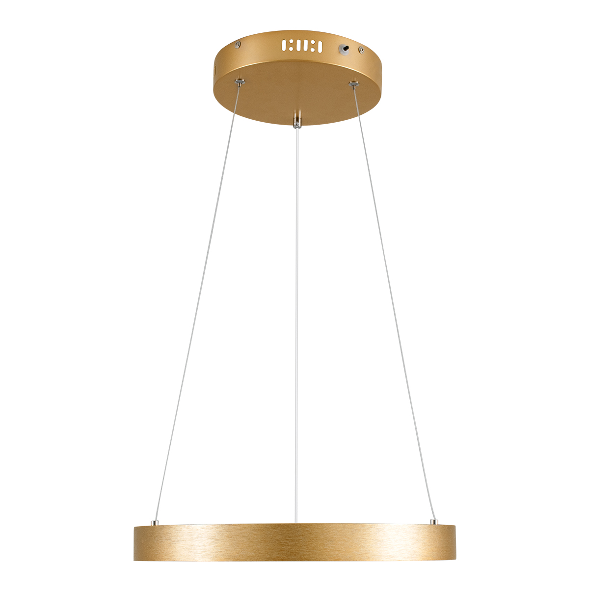 GLOBOSTAR® NEMESIS 61157 Μοντέρνο Κρεμαστό Φωτιστικό Οροφής LED 30W 3513lm 360° AC 220-240V IP20 Ρυθμιζόμενο Λευκό CCT με Χειριστήριο από 2700K έως 6000K Dimmable - Lumileds SMD Chip - Χρυσό Βούρτσας - Μ40 x Π40 x Υ4cm - 3 Χρόνια Εγγύηση - Image 3