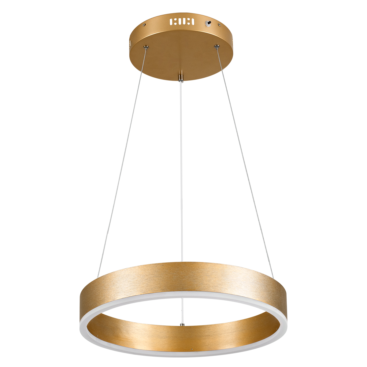 GLOBOSTAR® VENOM 61175 Μοντέρνο Κρεμαστό Φωτιστικό Οροφής LED 30W 3513lm 120° AC 220-240V IP20 Ρυθμιζόμενο Λευκό CCT με Χειριστήριο από 2700K έως 6000K Dimmable - Lumileds SMD Chip - Χρυσό Βούρτσας - Μ40 x Π40 x Υ6.5cm - 3 Χρόνια Εγγύηση - Image 2