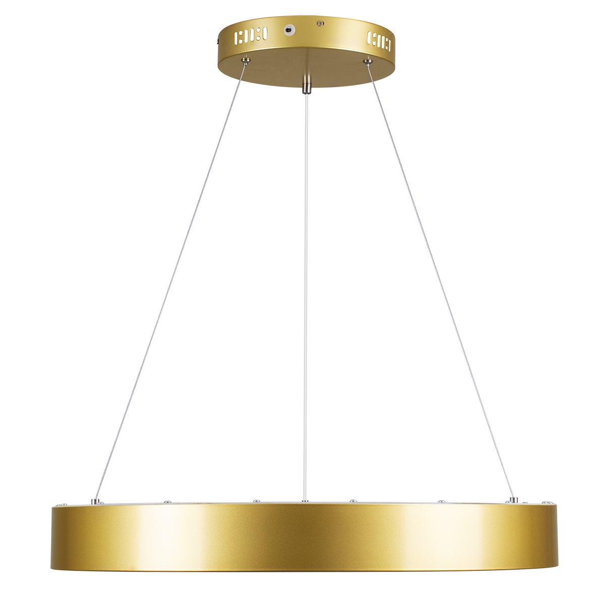 GLOBOSTAR® SALEM 61247 Μοντέρνο Κρεμαστό Φωτιστικό Οροφής LED 105W 12075lm 120° AC 220-240V IP20 Ρυθμιζόμενο Λευκό CCT με Χειριστήριο από 2700K έως 6000K Dimmable - Lumileds SMD Chip - Χρυσό - Μ60 x Π60 x Υ6cm - 3 Χρόνια Εγγύηση - Image 3