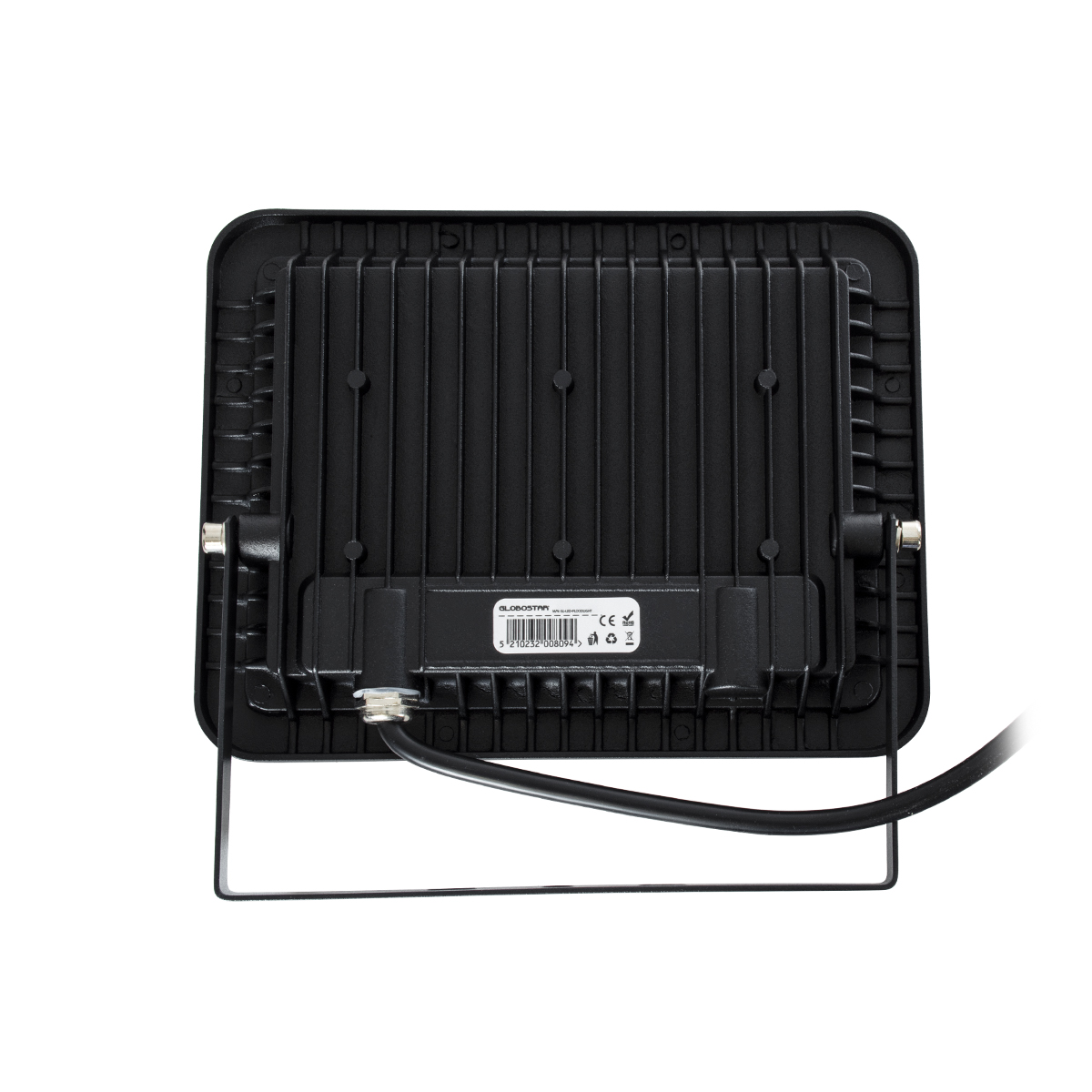 GLOBOSTAR® ATLAS 61424 Προβολέας LED 50W 5750lm 120° AC 220-240V Αδιάβροχο IP67 Θερμό Λευκό 2700K - Lumileds SMD Chip - TÜV Rheinland Certified - Μαύρο Ματ - Μ21 x Π3.5 x Υ16cm - 5 Χρόνια Εγγύηση - Image 4