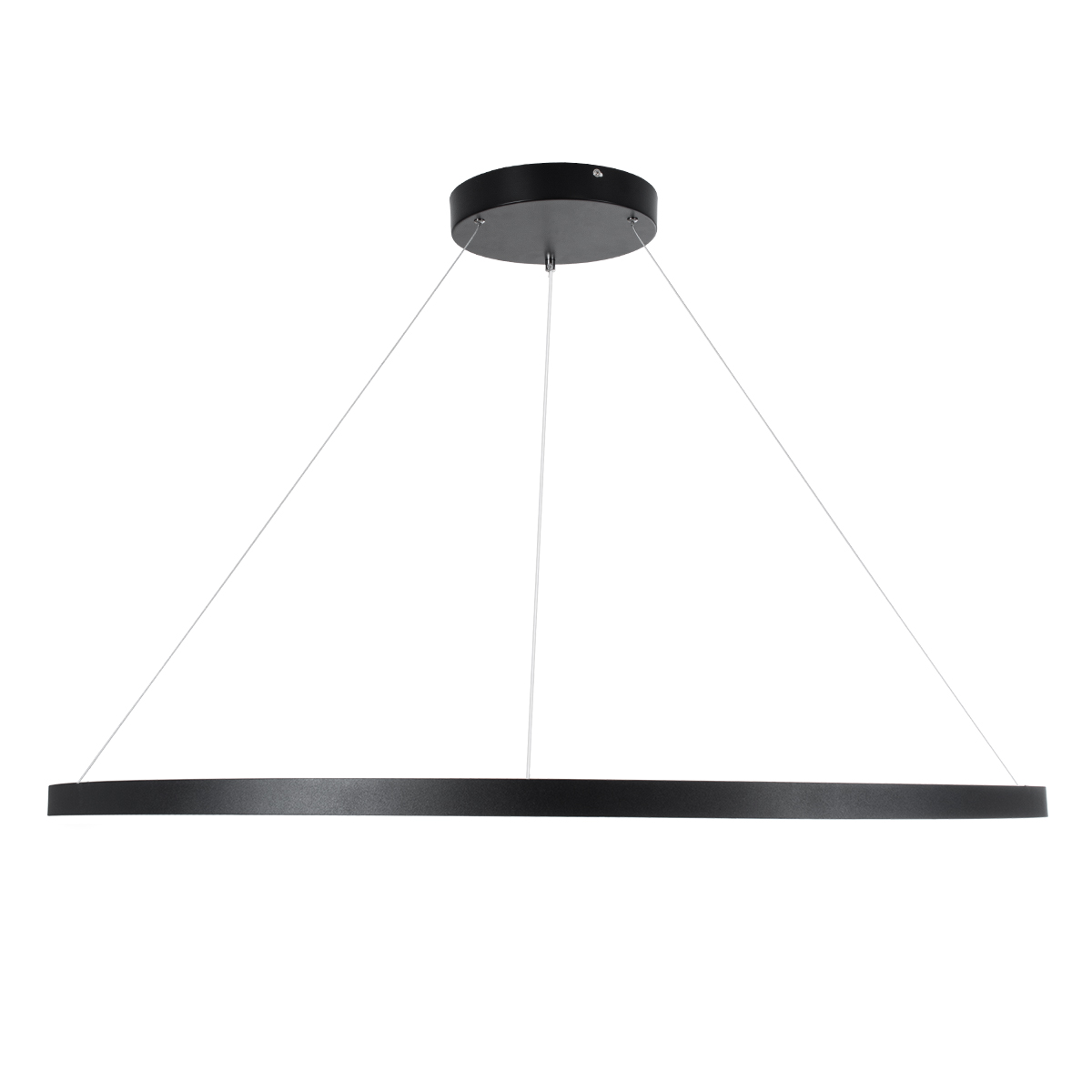 GLOBOSTAR® DIAMOND 61519 Μοντέρνο Κρεμαστό Φωτιστικό Οροφής LED 75W 8400lm 360° AC 220-240V IP20 Ρυθμιζόμενο Λευκό CCT με Χειριστήριο από 2700K έως 6000K Dimmable - Lumileds SMD Chip - Μαύρο Ματ - Μ100 x Π100 x Υ90cm - 3 Χρόνια Εγγύηση - Image 3