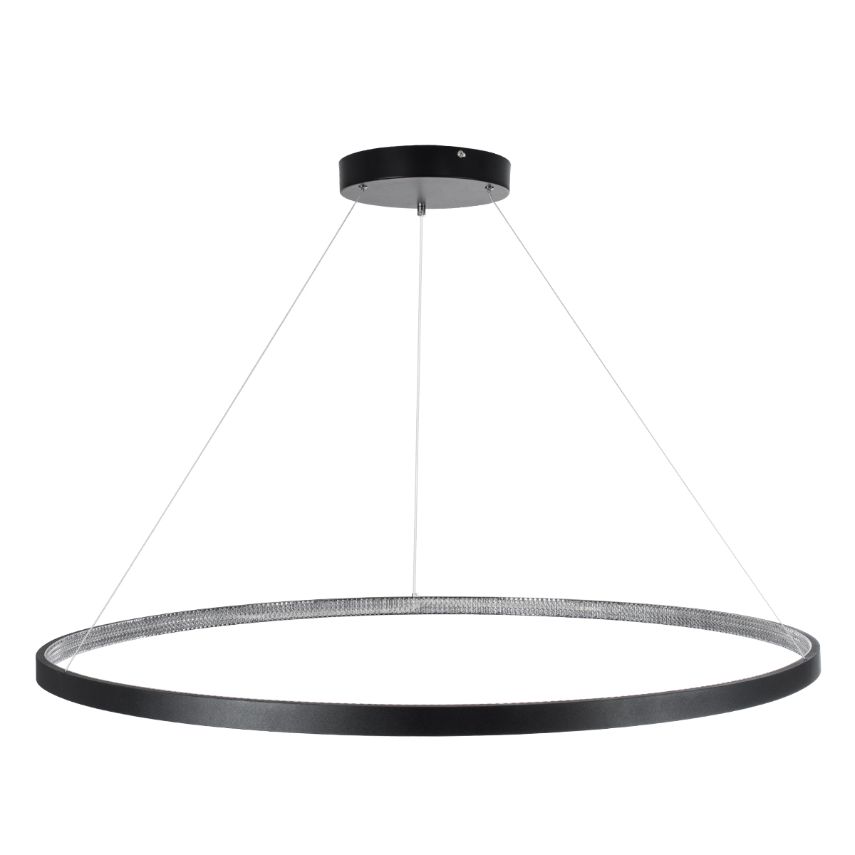 GLOBOSTAR® DIAMOND 61519 Μοντέρνο Κρεμαστό Φωτιστικό Οροφής LED 75W 8400lm 360° AC 220-240V IP20 Ρυθμιζόμενο Λευκό CCT με Χειριστήριο από 2700K έως 6000K Dimmable - Lumileds SMD Chip - Μαύρο Ματ - Μ100 x Π100 x Υ90cm - 3 Χρόνια Εγγύηση - Image 4