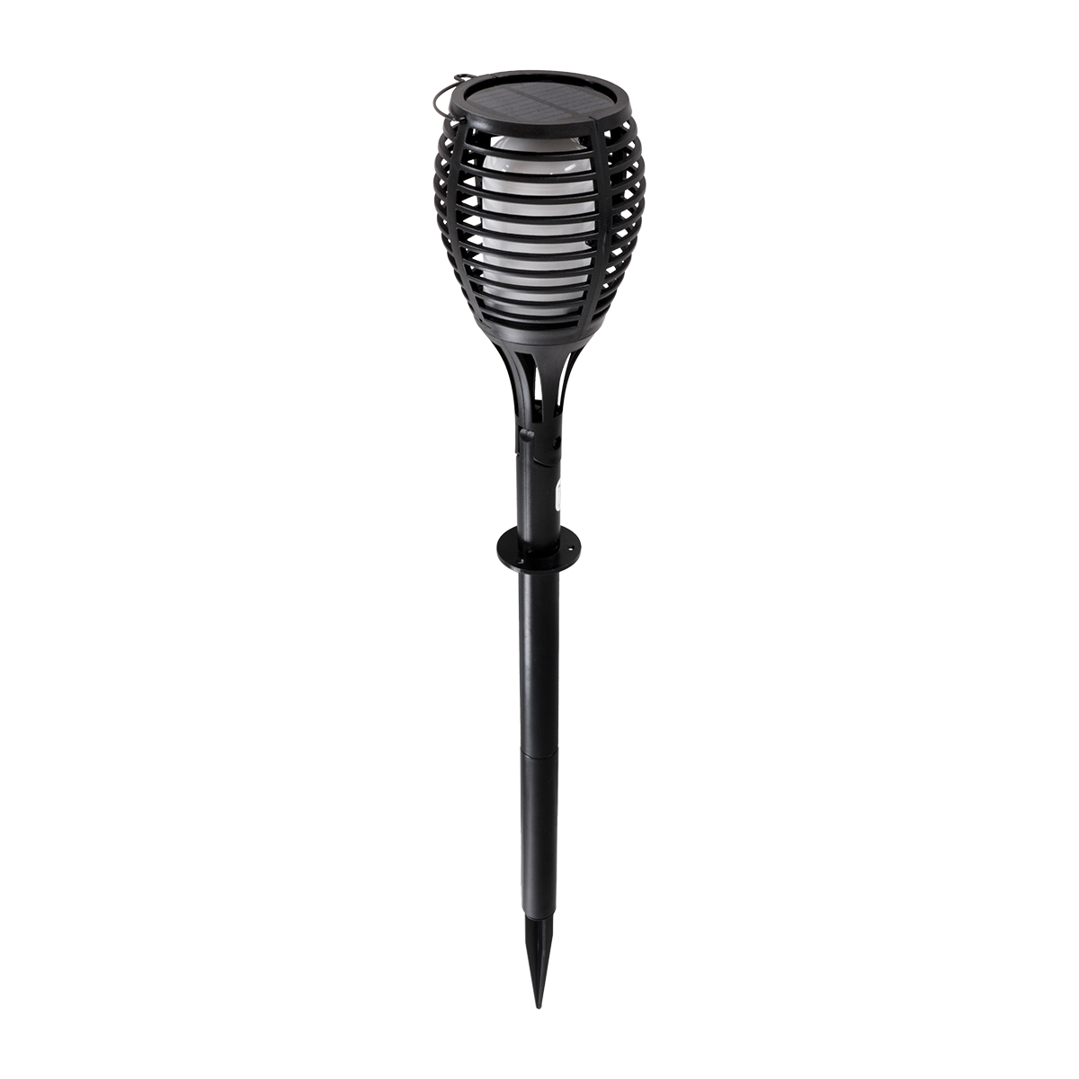 GloboStar® FIAMMA 61549 Αυτόνομο Ηλιακό Καρφωτό Φωτιστικό Κήπου LED SMD 2W 80lm με Ενσωματωμένη Μπαταρία 1500mAh - Φωτοβολταϊκό Πάνελ - Αισθητήρα Ημέρας-Νύχτας Φαναράκι Κήπου - Εφέ Φλόγας Διακοσμητικό - Αδιάβροχο IP65 - 1800K Φ10 x Υ55cm - 2 Χρόνια Εγγύηση