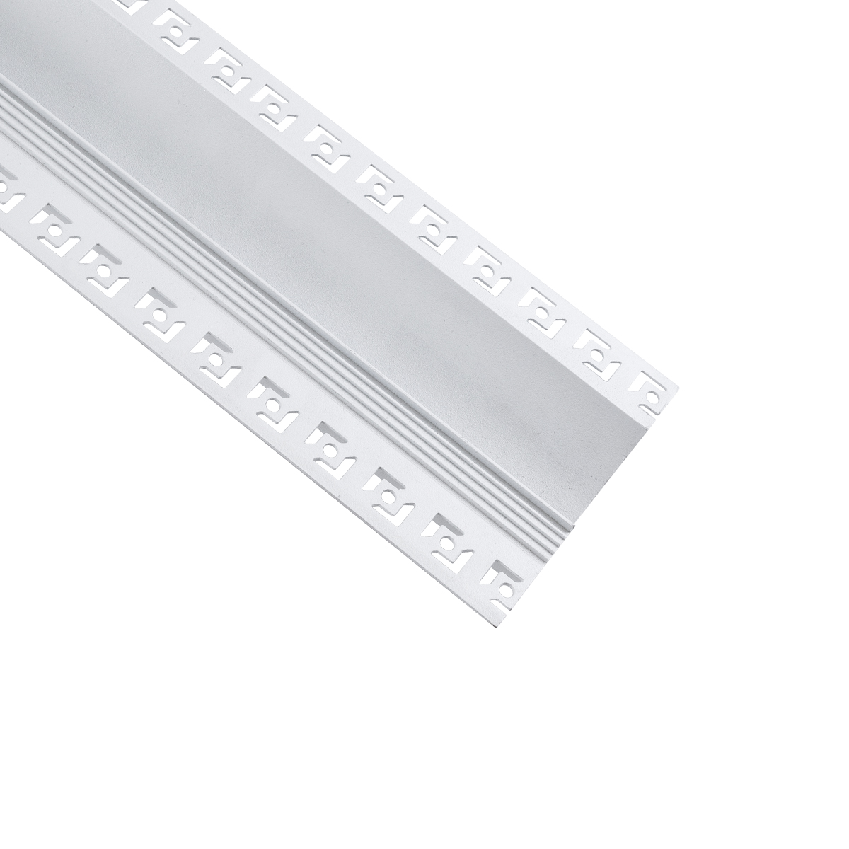 GLOBOSTAR® ALP-PLASTERIN GYPSO 70840-3M Χωνευτό Προφίλ Αλουμινίου Ειδικό για Δημιουργία Κρυφού Φωτισμού σε Γυψοσανίδα με Λευκό Γαλακτερό Πατητό Κάλυμμα για Ταινίες LED IP20 - Ασημί & Λευκό - Μ300 x Π9.7 x Υ2cm - Πακέτο 5 Τεμαχίων - Image 2