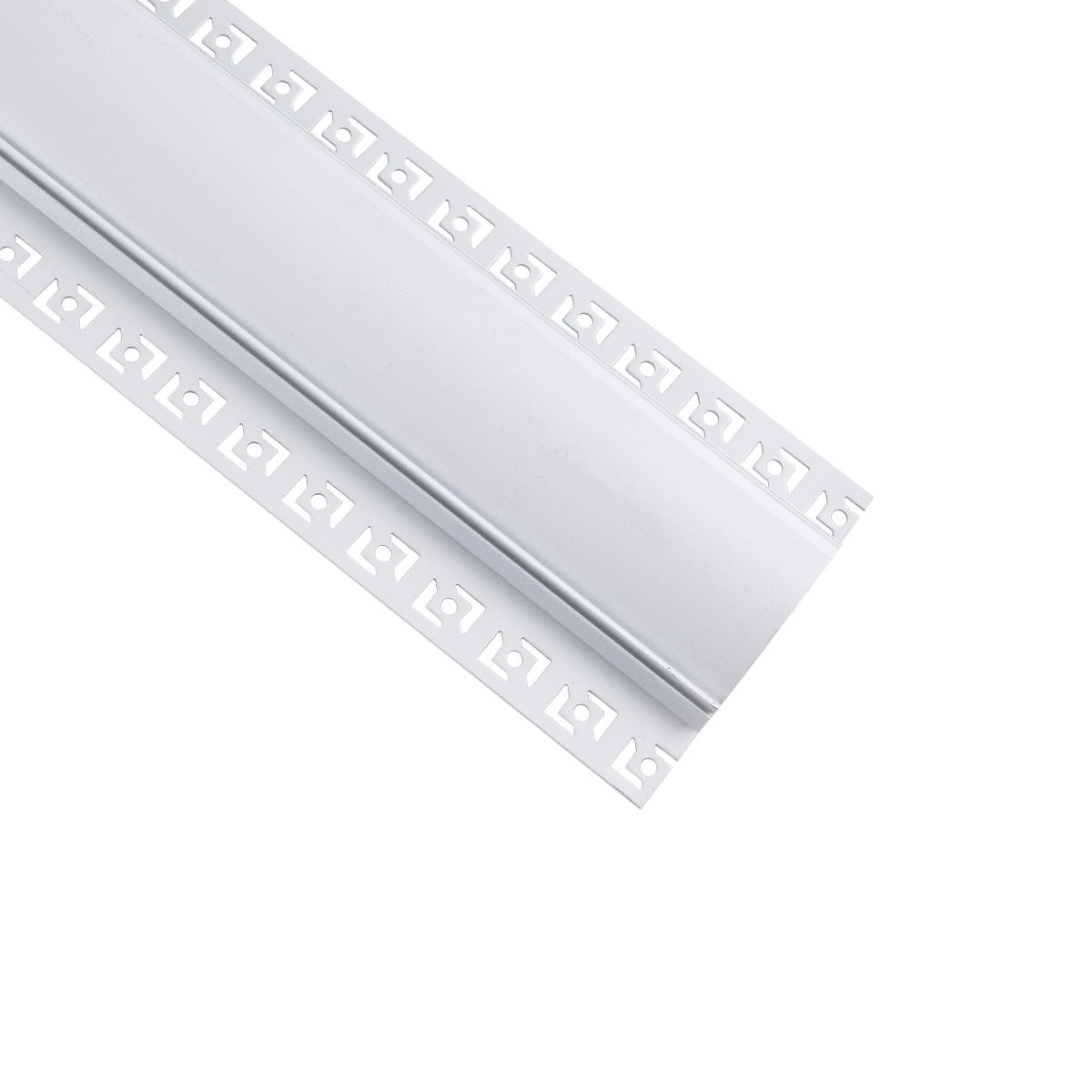 GLOBOSTAR® ALP-PLASTERIN GYPSO 70840-3M Χωνευτό Προφίλ Αλουμινίου Ειδικό για Δημιουργία Κρυφού Φωτισμού σε Γυψοσανίδα με Λευκό Γαλακτερό Πατητό Κάλυμμα για Ταινίες LED IP20 - Ασημί & Λευκό - Μ300 x Π9.7 x Υ2cm - Πακέτο 5 Τεμαχίων - Image 3