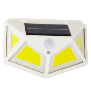 GLOBOSTAR® NOVAQ 71497 Προβολέας με Ανιχνευτή PIR / Αισθητήρα Κίνησης LED 10W 500lm 180° DC 5V με Φωτοβολταϊκό Panel 5V 0.3W & Επαναφορτιζόμενη Μπαταρία Li-ion 3.2V 1200mAh Αδιάβροχο IP65 Ψυχρό Λευκό 6000K - Sanan COB Chip - Λευκό - Μ13.6 x Π5.2 x Υ9.9cm - 2 Χρόνια Εγγύηση