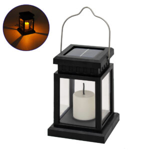 GLOBOSTAR® LANTERNIA 71506 Διακοσμητικό Φαναράκι LED 1W 50lm 180° DC 5V με Φωτοβολταϊκό Panel 5V 0.1W & Επαναφορτιζόμενη Μπαταρία Li-ion 3.2V 120mAh Αδιάβροχο IP65 Ultra Θερμό Λευκό 1600K - Μ9 x Π9 x Υ12.5cm - 1 Χρόνο Εγγύηση