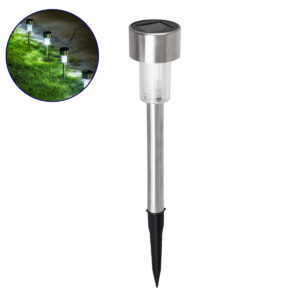 GLOBOSTAR® SOLARDECOR 71520 Διακοσμητικό Φωτιστικό Κήπου LED 1W 50lm 180° DC 5V με Φωτοβολταϊκό Panel 5V 0.1W & Επαναφορτιζόμενη Μπαταρία Li-ion 3.2V 600mAh Αδιάβροχο IP65 Ψυχρό Λευκό 6000K - Μ4.6 x Π4.6 x Υ29.5cm - 2 Χρόνια Εγγύηση