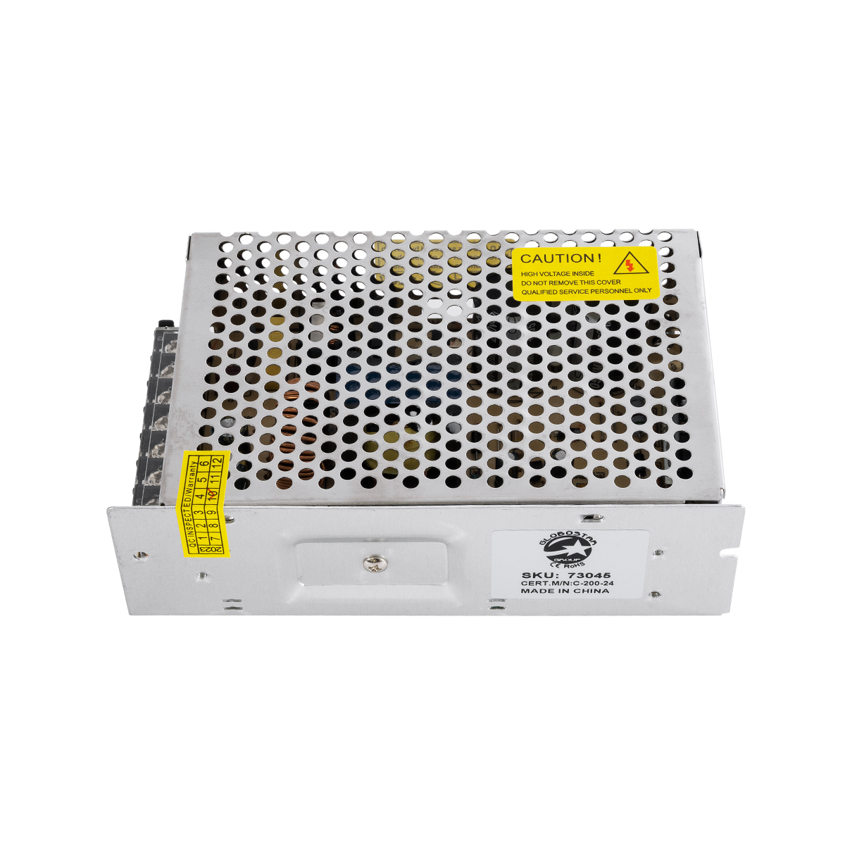 GLOBOSTAR® LUMIVOLT 73045 Τροφοδοτικό/Μετασχηματιστής PELV 200W 8.3A DC 24V IP20 - AC 220-240V σε DC 24V / Ρυθμιζόμενo από DC 22.5V έως DC 25.5V - Μ20 x Π10 x Υ4.2cm - 3 Χρόνια Εγγύηση - Image 3
