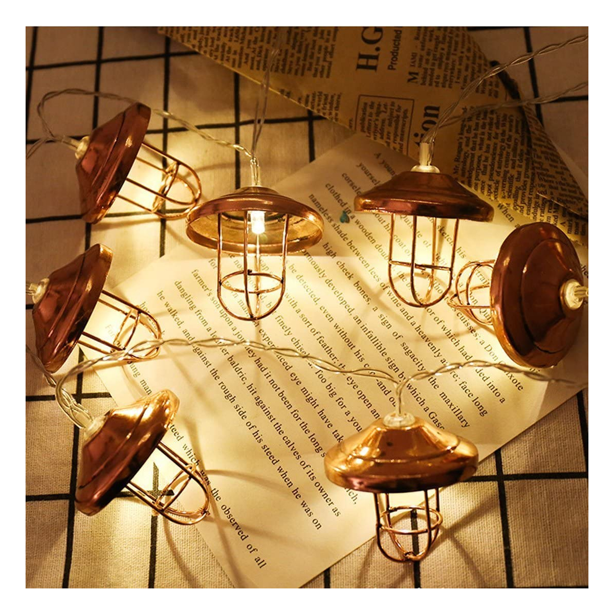 79810 Διακοσμητική Γιρλάντα Bronze Lamp 3 Μέτρα με Διακόπτη On/Off - 20 LED 2W DC 5V με USB & Διάφανο Καλώδιο IP20 Θερμό Λευκό 2700K Μ3m - Image 4