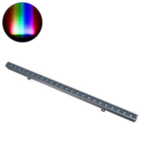 GLOBOSTAR® WASHERFAIA 90185 Μπάρα Φωτισμού Wall Washer LED 36W 3060lm 30° DC 24V Αδιάβροχο IP65 Πολύχρωμο RGBW Dimmable DMX512 - Bridgelux SMD Chip - Γκρι Ανθρακί - Μ100 x Π4 x Υ5cm - 3 Χρόνια Εγγύηση