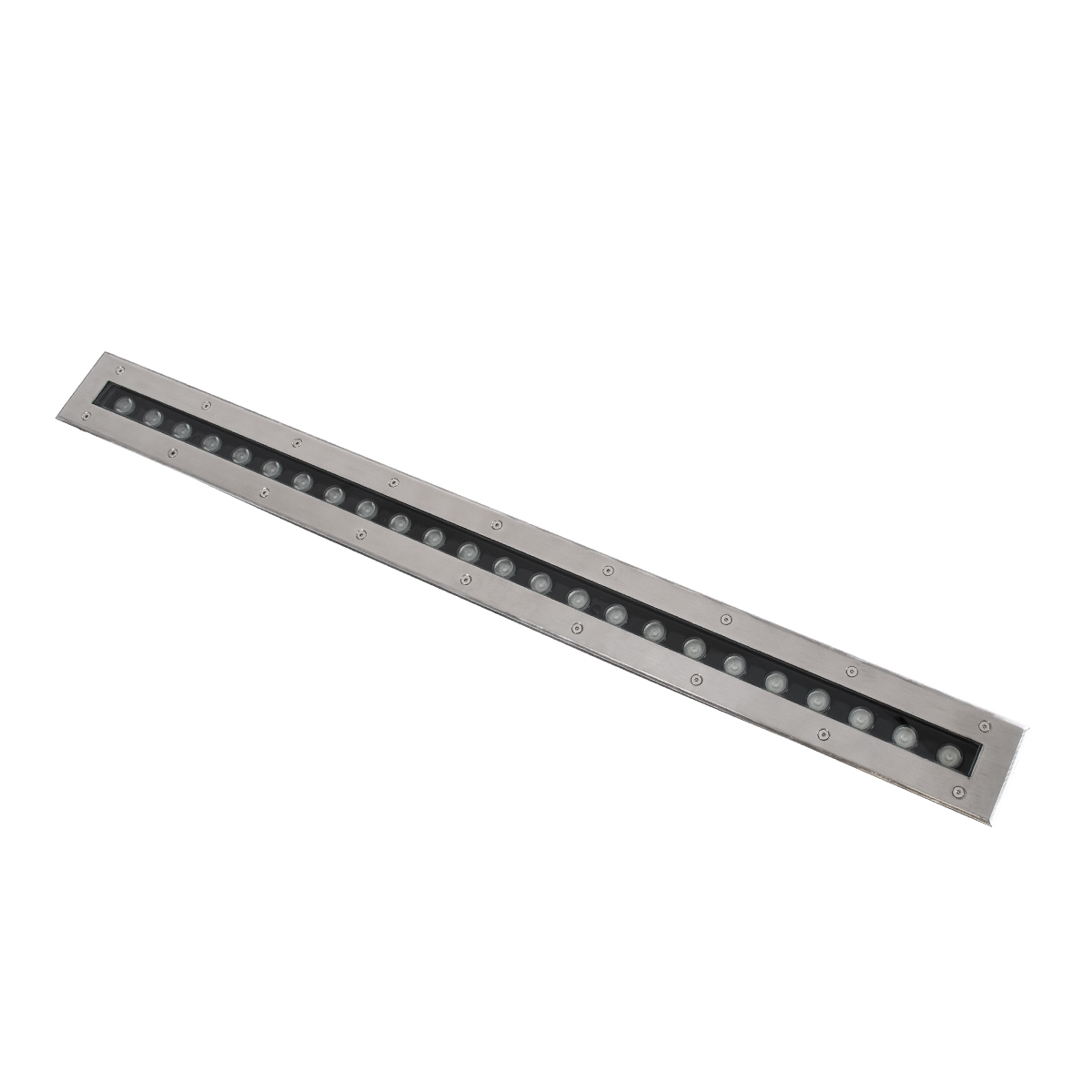 GLOBOSTAR® UNDERGROUNDREMVI 90195 Χωνευτή Μπάρα Φωτισμού Wall Washer LED 24W 2040lm 10° DC 24V Αδιάβροχο IP68 Πολύχρωμο RGBW Dimmable DMX512 - Bridgelux SMD Chip - Ανοξείδωτο Ατσάλι SS316 - Μ100 x Π9 x Υ7.2cm / Q98.2 x 7.6cm - 3 Χρόνια Εγγύηση - Image 2