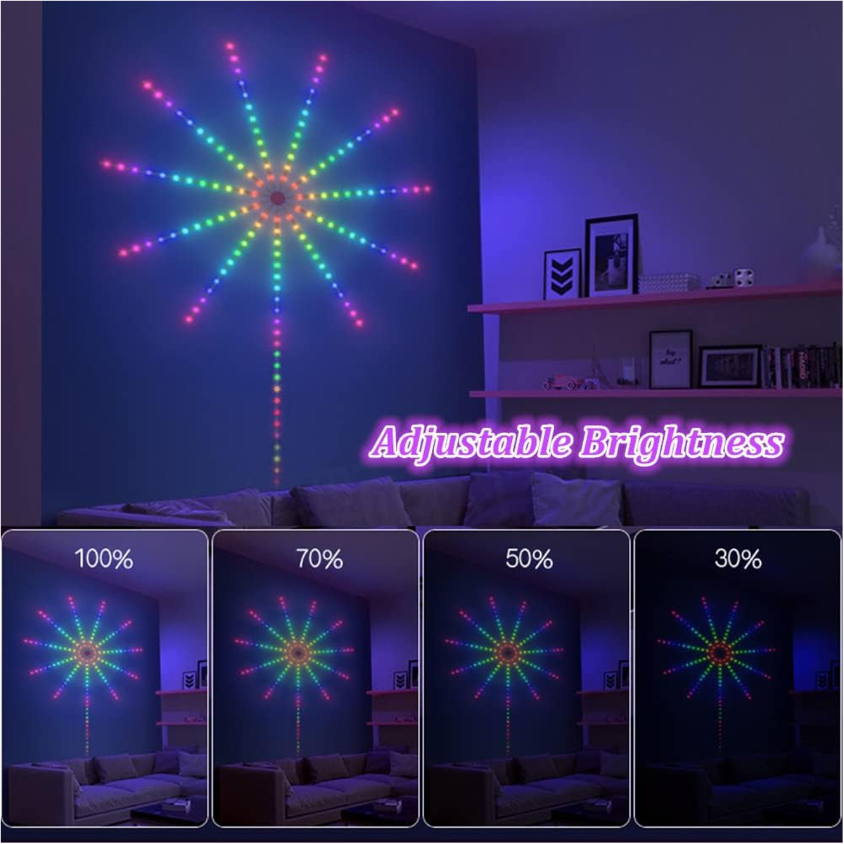 GLOBOSTAR® DIGIFRWORKS 90339 Σετ Ψηφιακής Pixel Addressable Ταινίας με RF Ασύρματο Χειριστήριο & Λειτουργία μέσω WiFi APP LED 50W 3000lm 120° DC 5V με USB 2.0 IP20 156 x SMD5050 Chip 156 x Pixel Πολύχρωμο RGB Dimmable SPI/TTL Protocol - Sanan SMD Chip - Μ205 x Π105 x Υ1.5cm - 2 Χρόνια Εγγύηση - Image 3