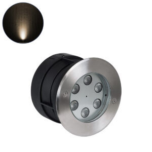 GLOBOSTAR® UNDERWATERYUNI 90417 Υποβρύχιο Χωνευτό Σποτ για Σιντριβάνια/Πισίνες LED 6W 540lm 30° DC 24V Αδιάβροχο IP68 Θερμό Λευκό 2700K Dimmable - Bridgelux SMD Chip - Ανοξείδωτο Ατσάλι SS304 - Μ14.6 x Π14.6 x Υ9cm / Q13.3cm - 3 Χρόνια Εγγύηση