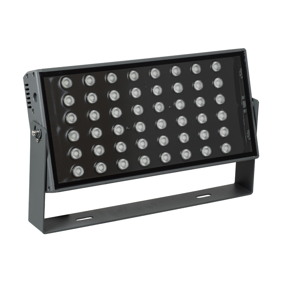 GLOBOSTAR® FLOODZANA 90559 Προβολέας Σποτ Wall Washer LED 100W 8000lm 30° DC 24V Αδιάβροχο IP65 Πολύχρωμο RGBW Dimmable DMX512 - Bridgelux SMD Chip - Γκρι Ανθρακί - Μ45.5 x Π28 x Υ10cm - 3 Χρόνια Εγγύηση - Image 2