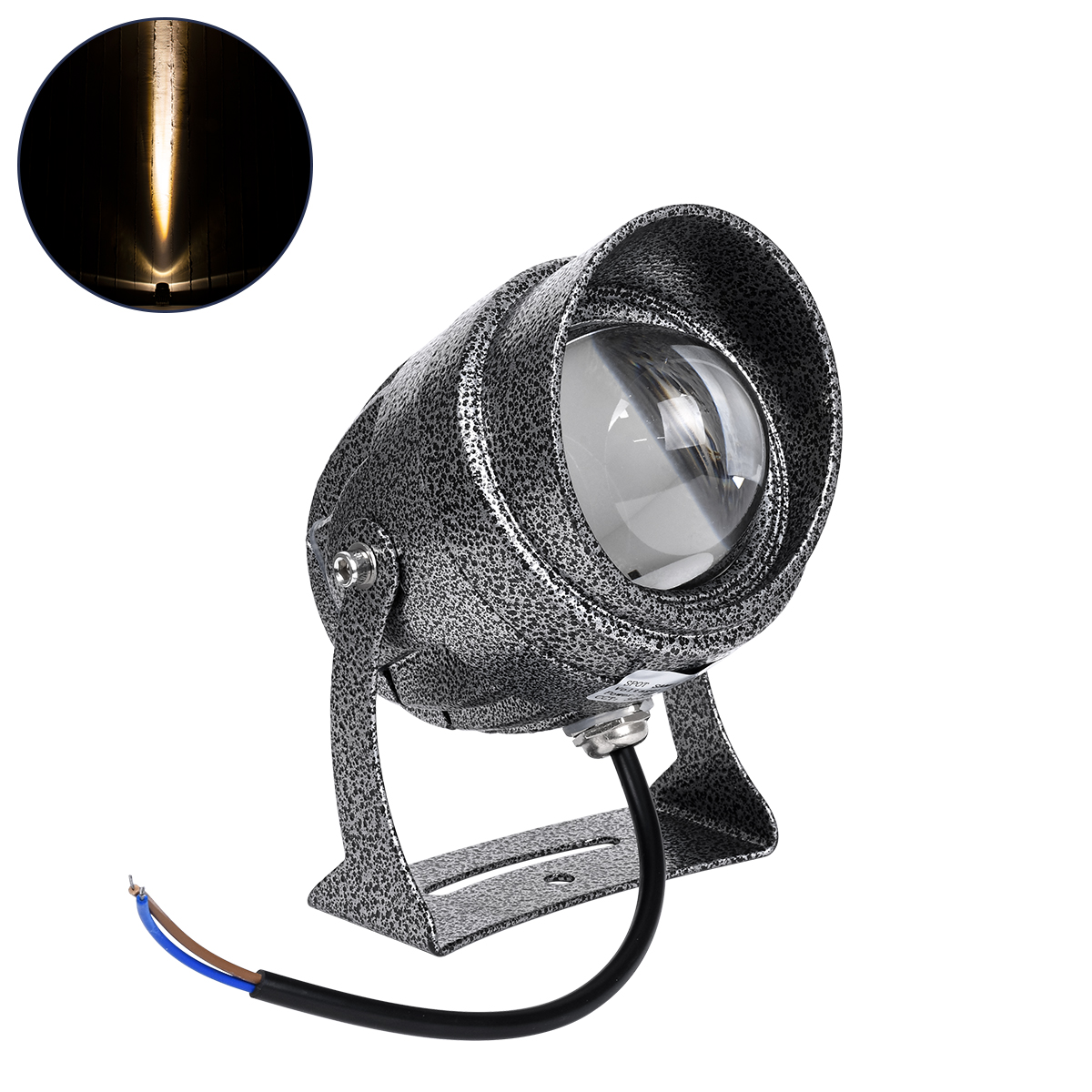 GLOBOSTAR® SPOTXENIA 90632 Αρχιτεκτονικό Σποτ Φωτισμου με Αντιθαμβωτική Γρίλια LED 16W 1760lm 3° DC 24V Αδιάβροχο IP65 Θερμό Λευκό 2700K Dimmable - Bridgelux COB Chip - Γκρι Ανθρακί - Μ9 x Π9 x Υ12cm - 3 Χρόνια Εγγύηση