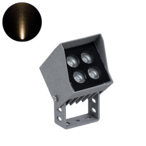 GloboStar® SPOT-JENA 90635 Σποτ Φωτισμου Wall Washer LED 8W 880lm 30° AC 220-240V Αδιάβροχο IP65 Μ8.5 x Π7.3 x Υ9.5cm Θερμό Λευκό 3000K - Γκρι Ανθρακί - 3 Years Warranty