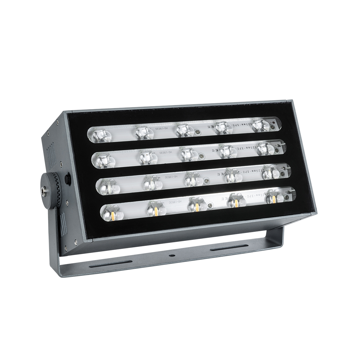 GLOBOSTAR® FLOODKENA 90765 Προβολέας Σποτ Wall Washer LED 40W 3400lm 120° AC 220-240V Αδιάβροχο IP67 Πολύχρωμο RGBW - Bridgelux SMD Chip - Γκρι Ανθρακί - Μ31 x Π10 x Υ17cm - 3 Χρόνια Εγγύηση - Image 2