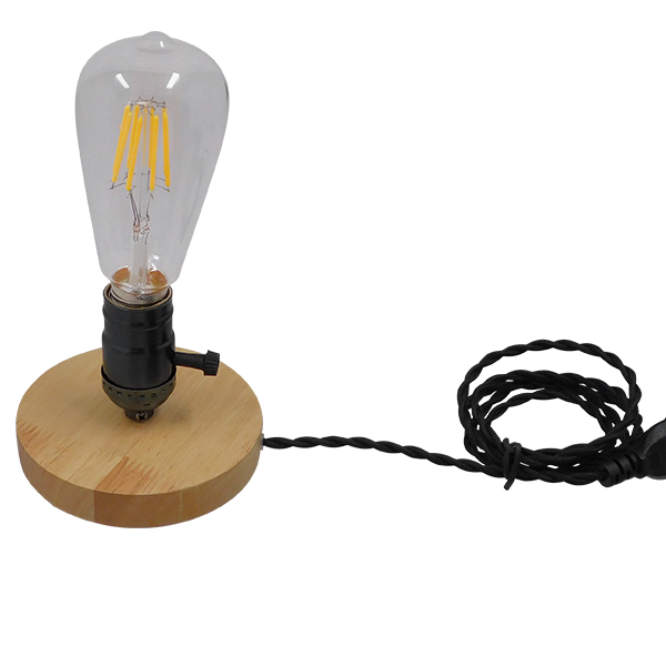 GLOBOSTAR® NOX 91049 Μοντέρνο Επιτραπέζιο Φωτιστικό Πορτατίφ με Ντουί 1 x E27 AC 220-240V IP20 - Μπεζ & Μαύρο - Μ12 x Π12 x Υ10.6cm - Image 2