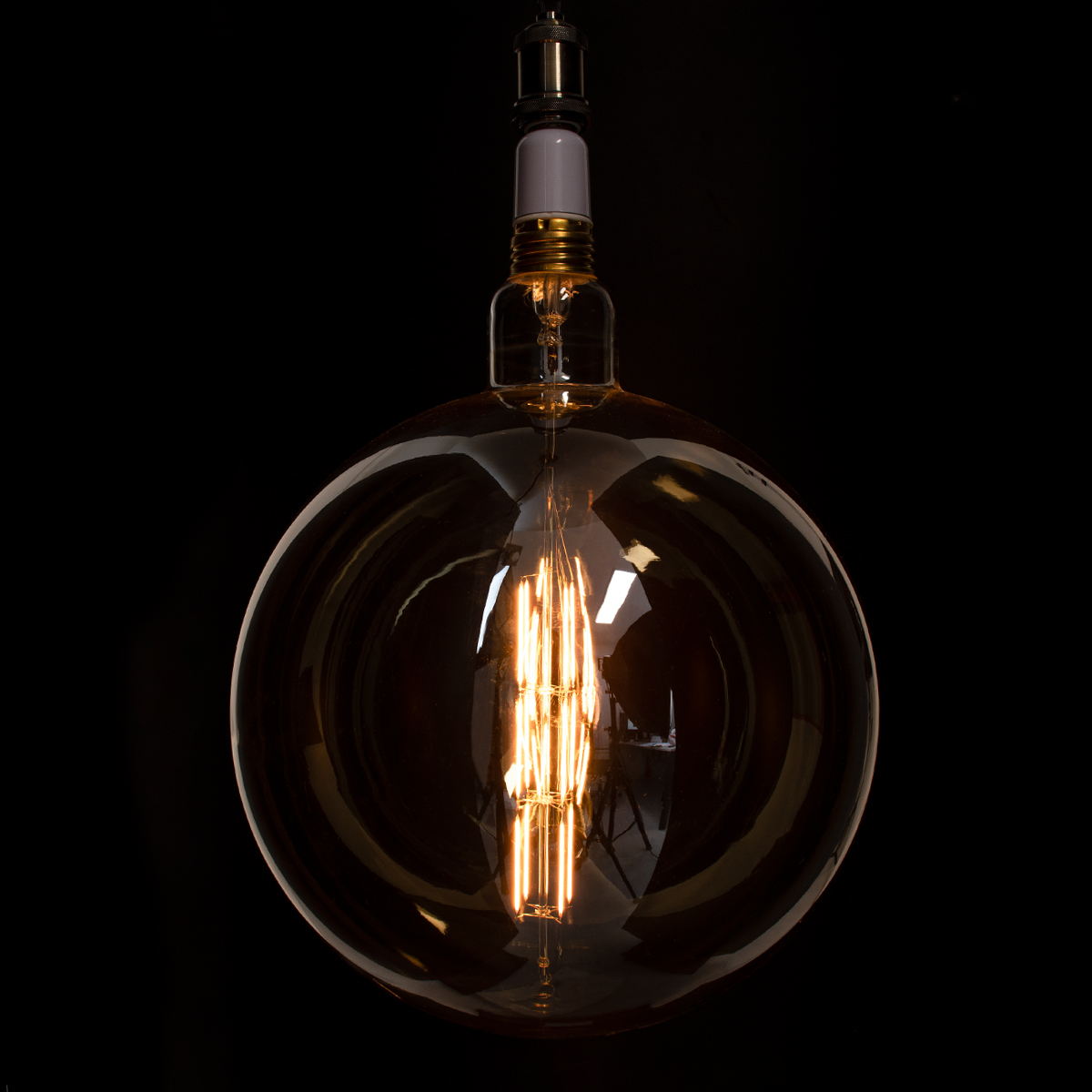 GLOBOSTAR® ORBITAL 99030 Λάμπα E27 G380 LED 10W 800lm 360° AC 220-240V IP20 Ultra Θερμό Λευκό 2200K Dimmable - Long Filament Chip - Μελί - Μ38 x Π38 x Υ55cm - 3 Χρόνια Εγγύηση - Image 4