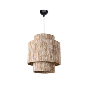 GLOBOSTAR® SALTO 203-0037 Boho Κρεμαστό Φωτιστικό Οροφής με Ντουί 1 x E27 AC 220-240V IP20 - Μπεζ - M40 x Π40 x Υ42cm