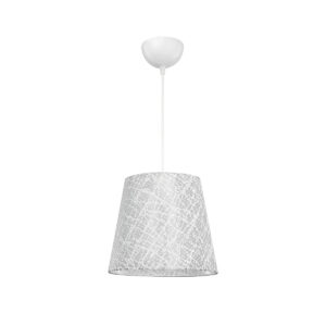 GLOBOSTAR® CONEY 203-0069 Μοντέρνο Κρεμαστό Φωτιστικό Οροφής με Ντουί 1 x E27 AC 220-240V IP20 - Λευκό - Μ26 x Π26 x Υ25cm