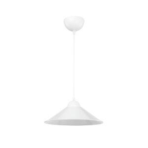 GLOBOSTAR® FERRO 203-0085 Μοντέρνο Κρεμαστό Φωτιστικό Οροφής με Ντουί 1 x E27 AC 220-240V IP20 - Λευκό - Μ30 x Π30 x Υ15cm