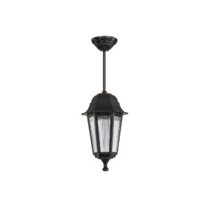 GLOBOSTAR® VITRO 203-0189 Vintage Φωτιστικό Οροφής με Ντουί 1 x E27 AC 220-240V IP44 - Μαύρο - Μ17 x Π17 x Υ28cm