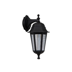 GLOBOSTAR® VITRO 203-0191 Vintage Φωτιστικό Τοίχου - Απλίκα με Ντουί 1 x E27 AC 220-240V IP44 - Μαύρο - Μ17 x Π20 x Υ36cm