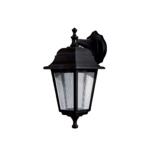 GLOBOSTAR® SOLME 203-0211 Vintage Φωτιστικό Τοίχου - Απλίκα με Ντουί 1 x E27 AC 220-240V IP44 - Μαύρο - Μ15 x Π20 x Υ35cm