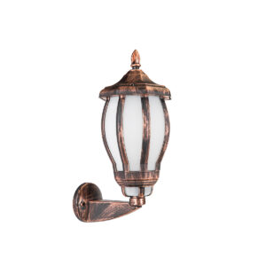 GLOBOSTAR® VERDI 203-0233 Vintage Φωτιστικό Τοίχου - Απλίκα με Ντουί 1 x E27 AC 220-240V IP44 - Χάλκινο - Μ18 x Π25 x Υ40cm