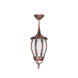 GLOBOSTAR® VERDI 203-0234 Vintage Φωτιστικό Οροφής με Ντουί 1 x E27 AC 220-240V IP44 - Χάλκινο - Μ18 x Π18 x Υ33cm