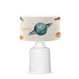 GLOBOSTAR® SATURN 204-0030 Παιδικό Επιτραπέζιο Φωτιστικό Πορτατίφ με Ντουί 1 x E27 AC 220-240V IP20 - Πολύχρωμο - Μ24 x Π24 x Υ32cm