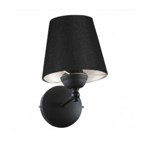 GLOBOSTAR® PAM 204-0113 Μοντέρνο Φωτιστικό Τοίχου - Απλίκα με Ντουί 1 x E27 AC 220-240V IP20 - Μαύρο - Μ23 x Π23 x Υ17cm