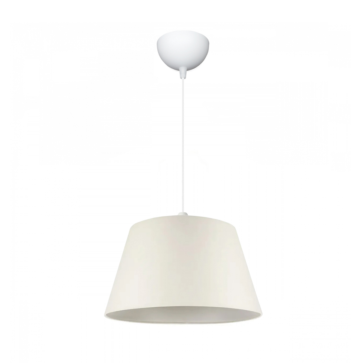 GLOBOSTAR® TRIANGLE 204-0089 Μοντέρνο Κρεμαστό Φωτιστικό Οροφής με Ντουί 1 x E27 AC 220-240V IP20 - Λευκό - Μ35 x Π35 x Υ24cm
