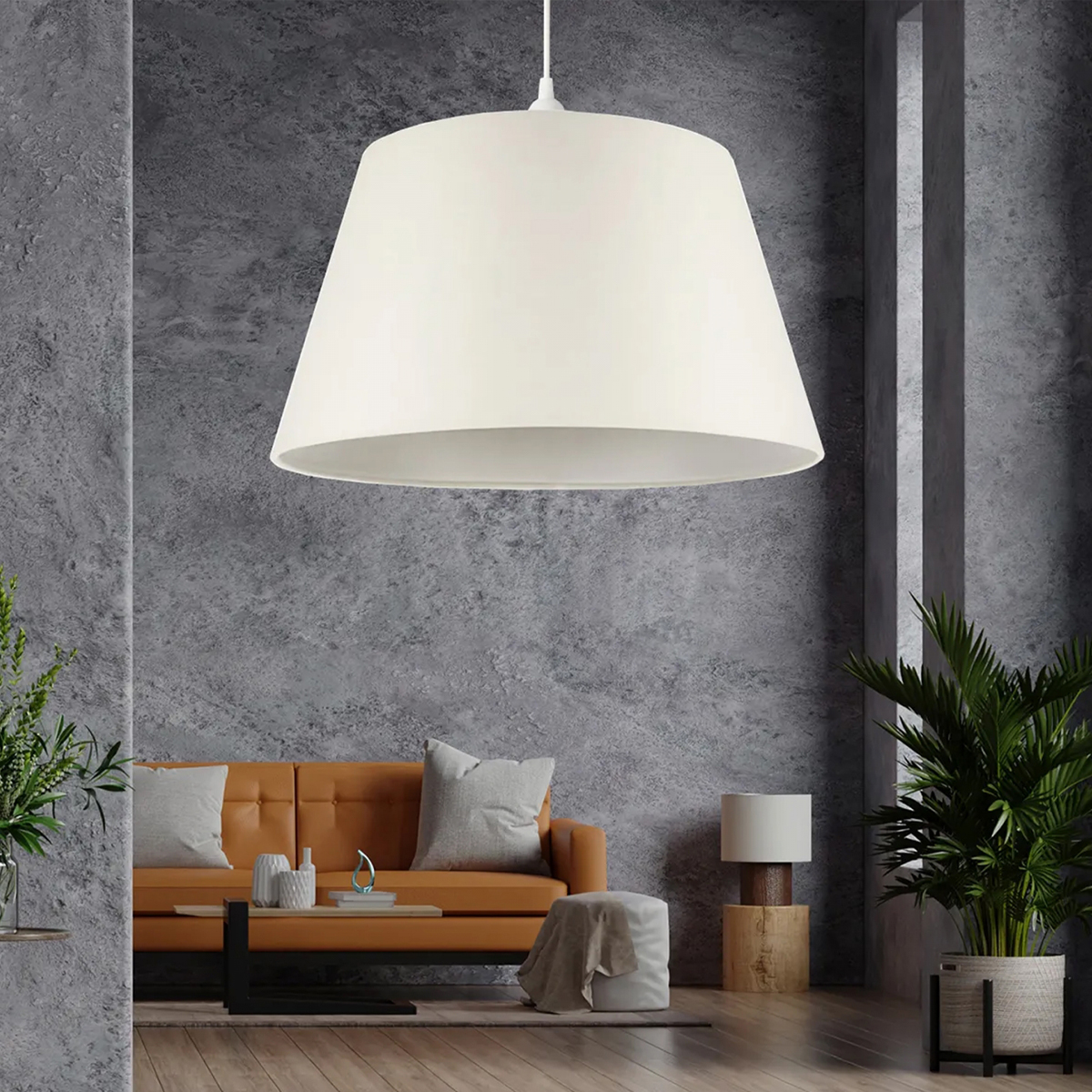 GLOBOSTAR® TRIANGLE 204-0089 Μοντέρνο Κρεμαστό Φωτιστικό Οροφής με Ντουί 1 x E27 AC 220-240V IP20 - Λευκό - Μ35 x Π35 x Υ24cm - Image 2