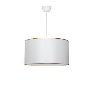 GLOBOSTAR® LOFTY 204-0091 Μοντέρνο Κρεμαστό Φωτιστικό Οροφής με Ντουί 1 x E27 AC 220-240V IP20 - Λευκό - Μ37 x Π37 x Υ21cm