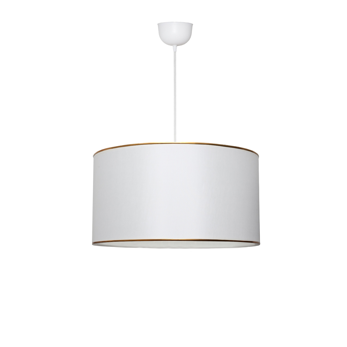 GLOBOSTAR® LOFTY 204-0091 Μοντέρνο Κρεμαστό Φωτιστικό Οροφής με Ντουί 1 x E27 AC 220-240V IP20 - Λευκό - Μ37 x Π37 x Υ21cm