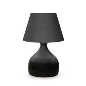 GLOBOSTAR® MICKEY 204-0059 Μοντέρνο Επιτραπέζιο Φωτιστικό Πορτατίφ με Ντουί 1 x E27 AC 220-240V IP20 - Μαύρο - Μ22 x Π22 x Υ30cm