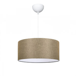 GLOBOSTAR® LOFTY 204-0090 Μοντέρνο Κρεμαστό Φωτιστικό Οροφής με Ντουί 1 x E27 AC 220-240V IP20 - Μπεζ - Μ37 x Π37 x Υ21cm