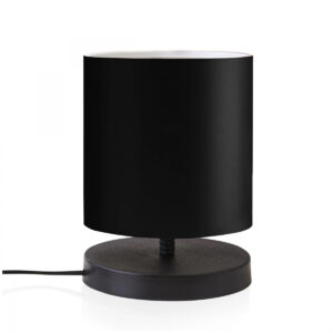 GLOBOSTAR® MINNIE 204-0063 Μοντέρνο Επιτραπέζιο Φωτιστικό Πορτατίφ με Ντουί 1 x E14 AC 220-240V IP20 - Μαύρο - Μ15 x Π15 x Υ21cm