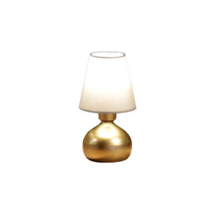 GLOBOSTAR® SWEET 204-0061 Μοντέρνο Επιτραπέζιο Φωτιστικό Πορτατίφ με Ντουί 1 x E27 AC 220-240V IP20 - Χρυσό & Μπεζ - Μ14 x Π14 x Υ25cm