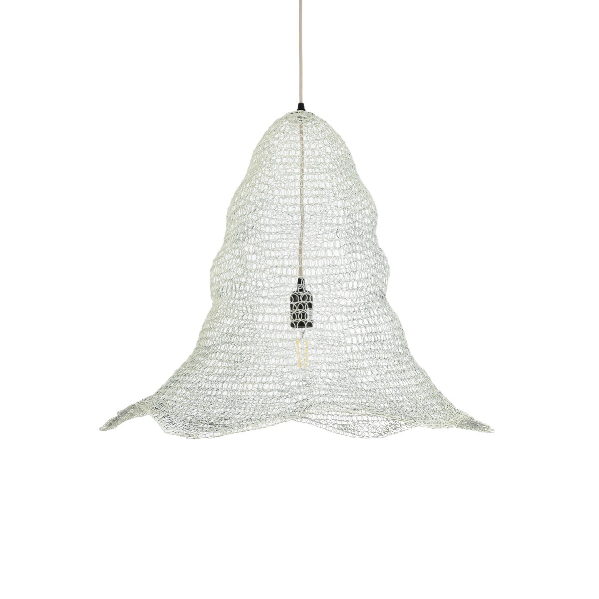 GLOBOSTAR® KENTUCKY 01892 Vintage Κρεμαστό Φωτιστικό Οροφής με Ντουί 1 x E27 AC 220-240V IP20 - Λευκό - Μ60 x Π60 x Υ52cm - Image 4